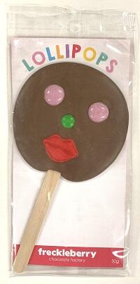 Freckleberry Chocolate Factory Kiss Me Lips Chocolate Lollypop